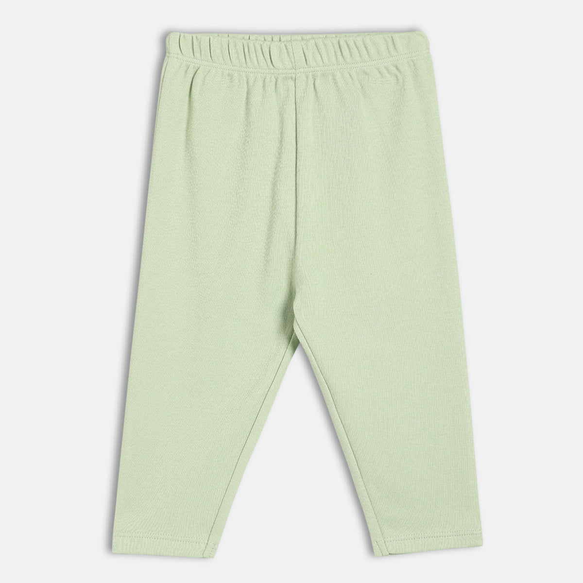 Baby Girls Printed And Solid Knit Bottoms Pack Of 2, White And Green