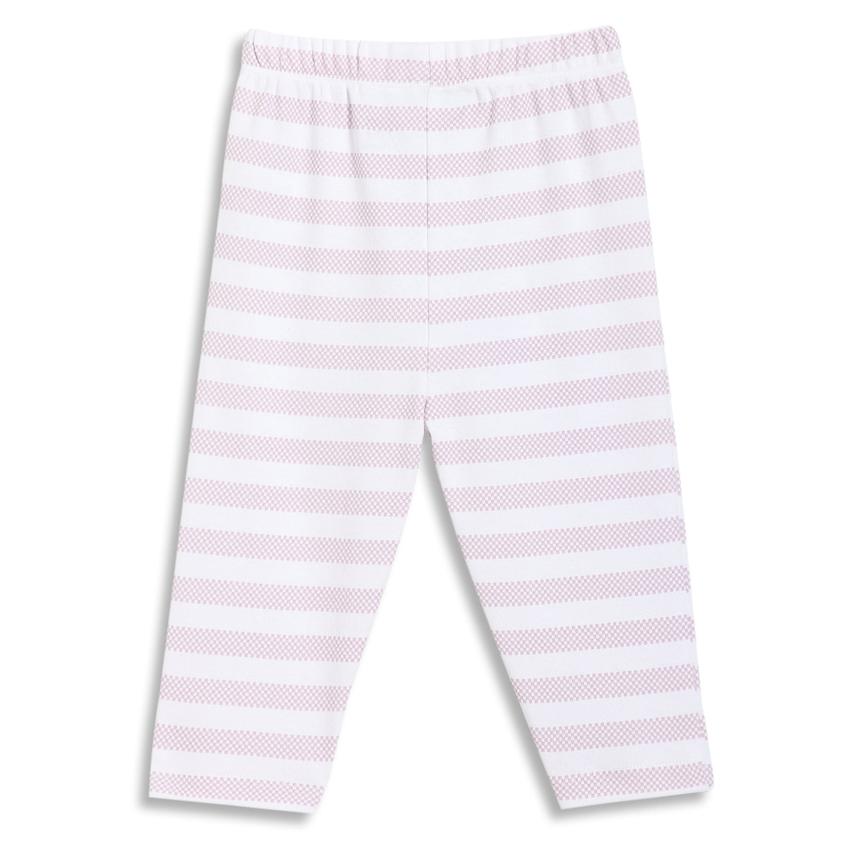 Baby Girls Solid and Striped Leggings Pack of 2, Pink & White