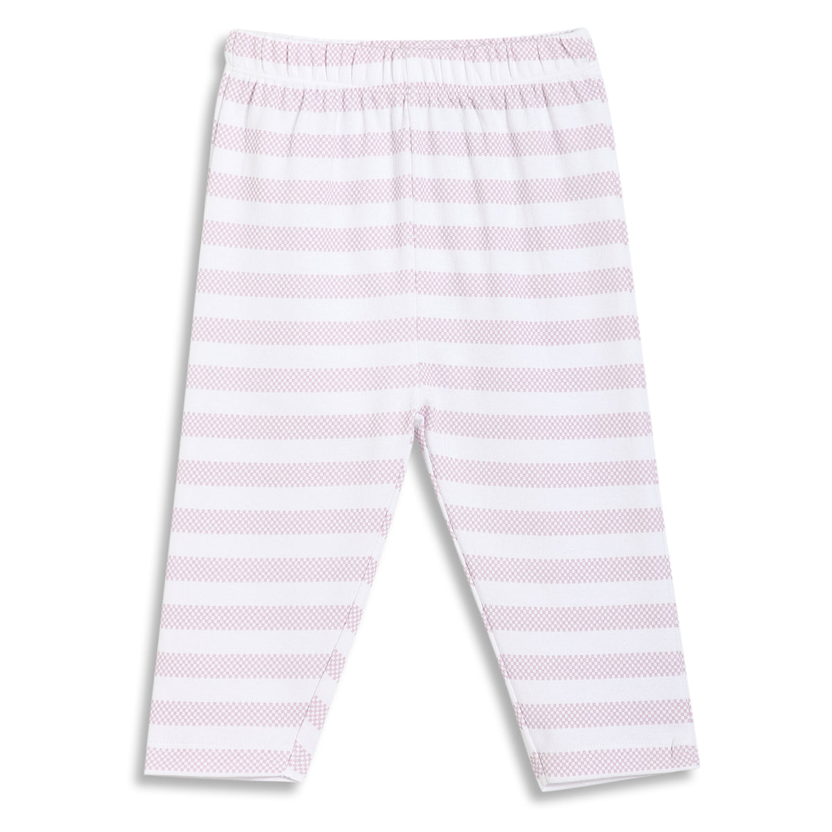 Baby Girls Solid and Striped Leggings Pack of 2, Pink & White
