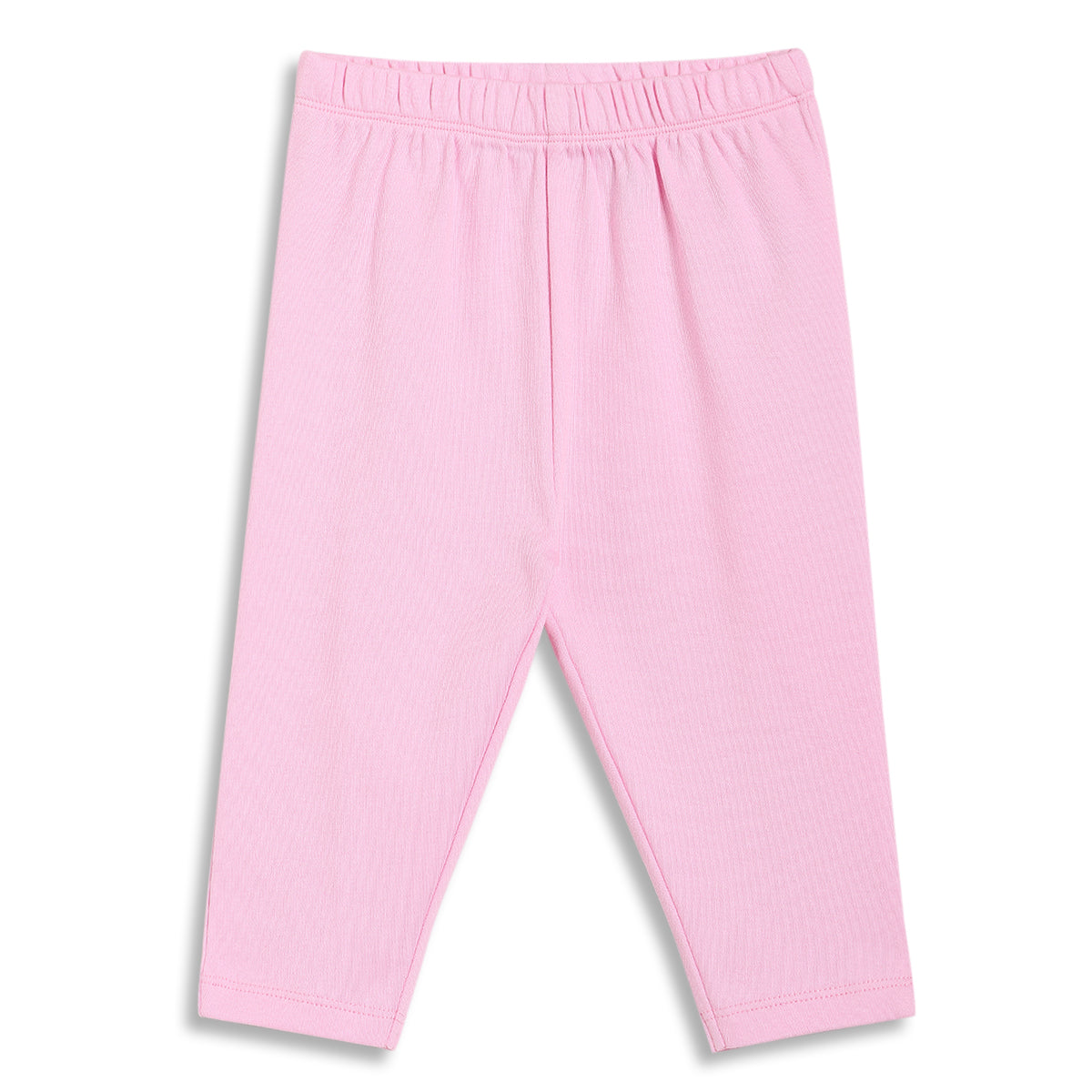 Baby Girls Solid and Striped Leggings Pack of 2, Pink & White