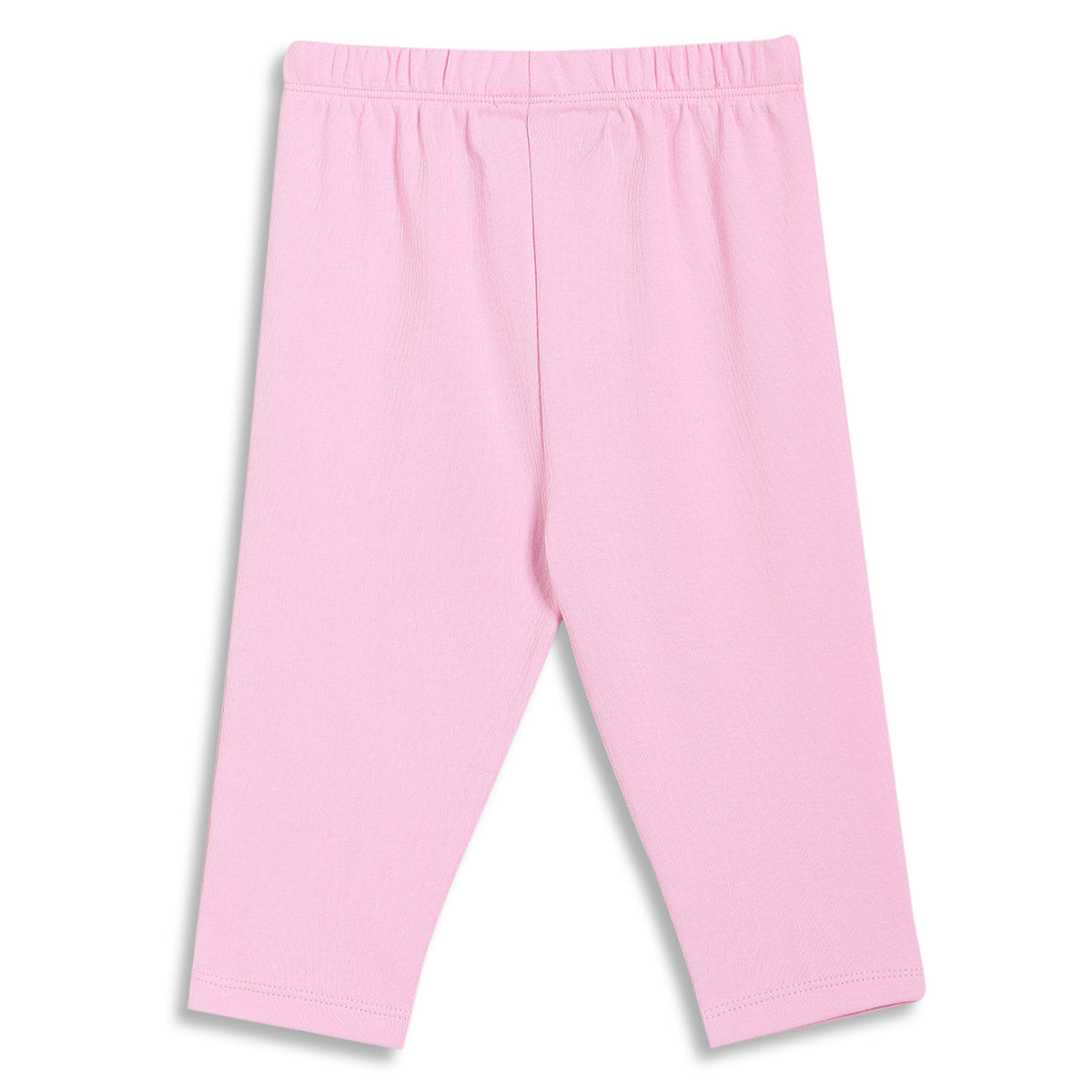 Baby Girls Solid and Striped Leggings Pack of 2, Pink & White