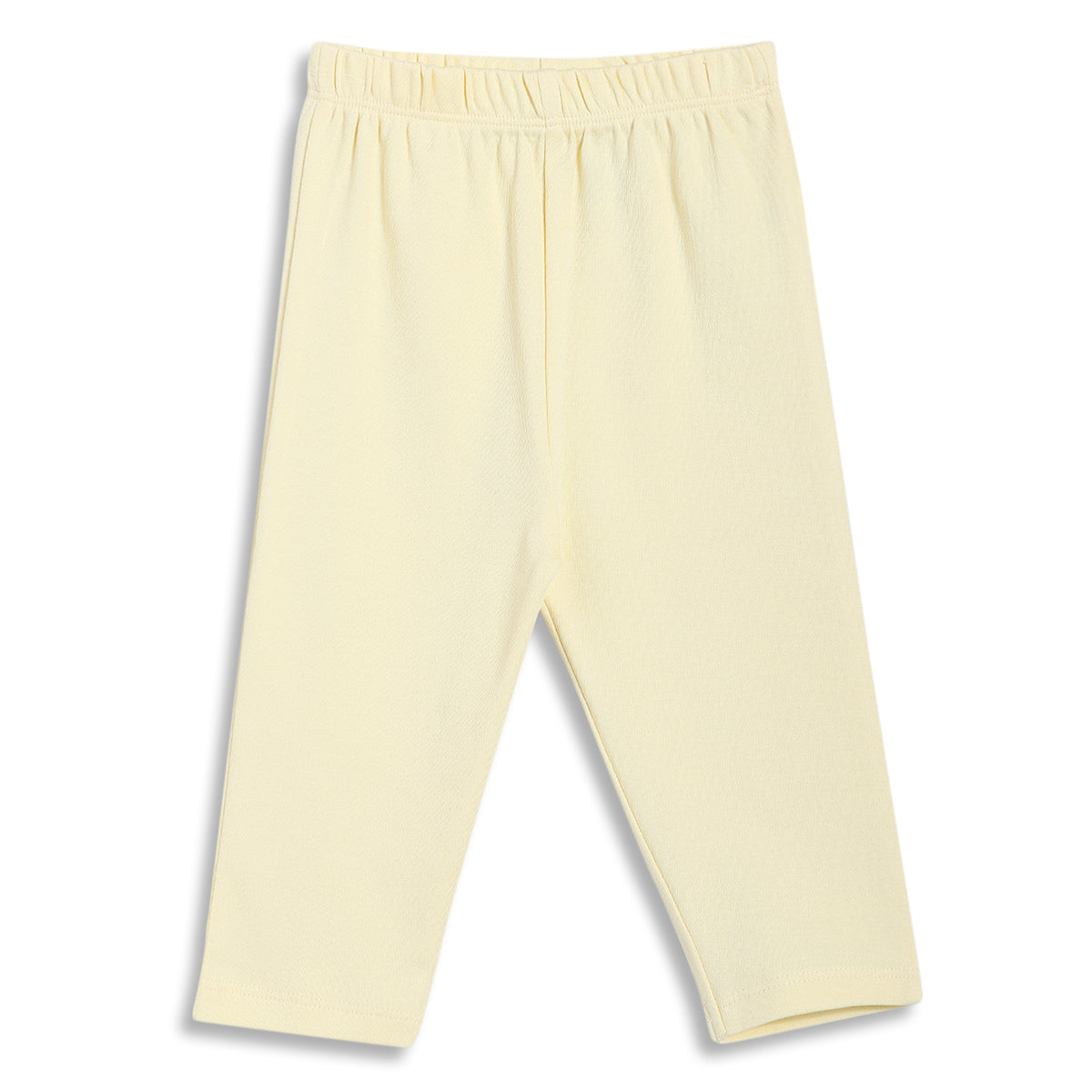 Baby Girls Striped and Solid Leggings Pack of 2, Mint Green & Yellow