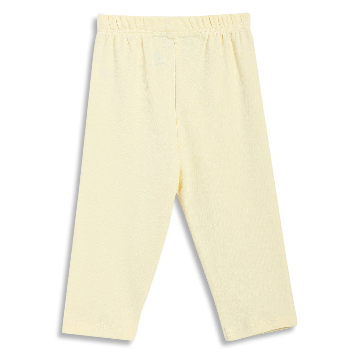 Baby Girls Striped and Solid Leggings Pack of 2, Mint Green & Yellow