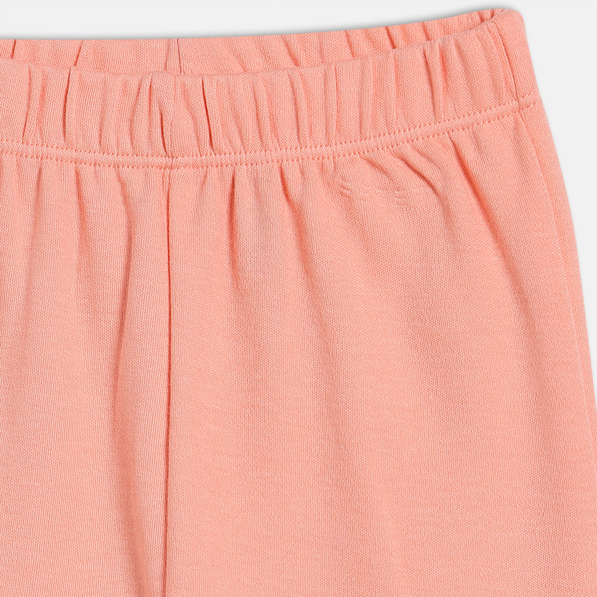 Baby Girls Polka Print and Solid Leggings Pack of 2, White & Peach