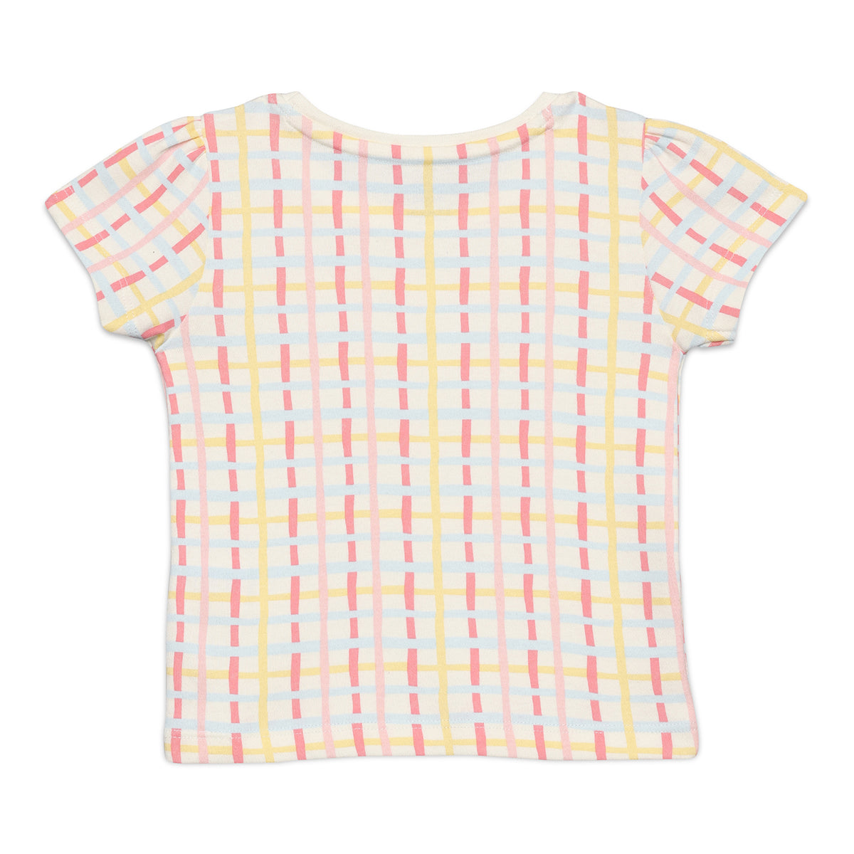 Baby Girls Checked And Text Printed Knit Tops  Pack Of 2, Multicolor