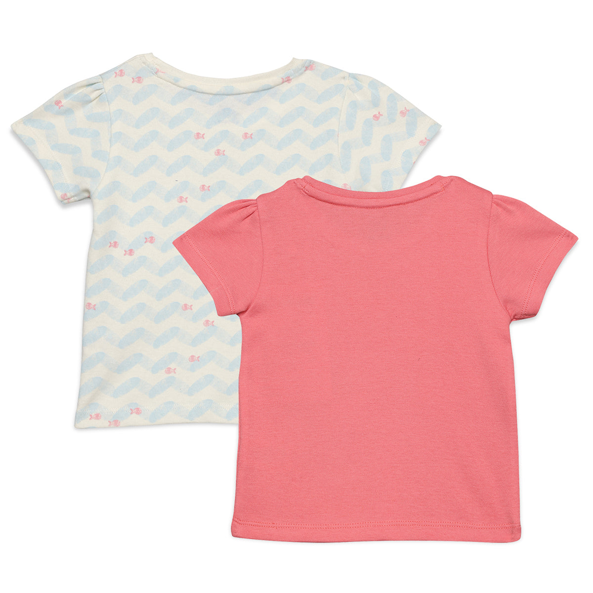 Baby Girls Sea Life Printed T-Shirts Pack Of 2, Multicolor