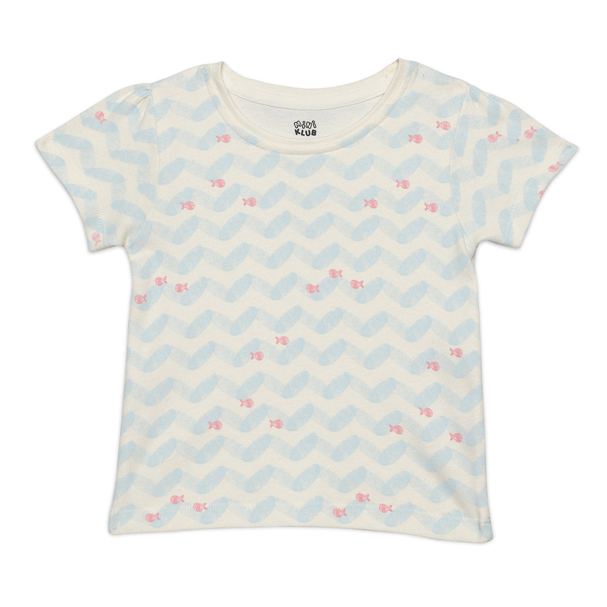 Baby Girls Sea Life Printed T-Shirts Pack Of 2, Multicolor