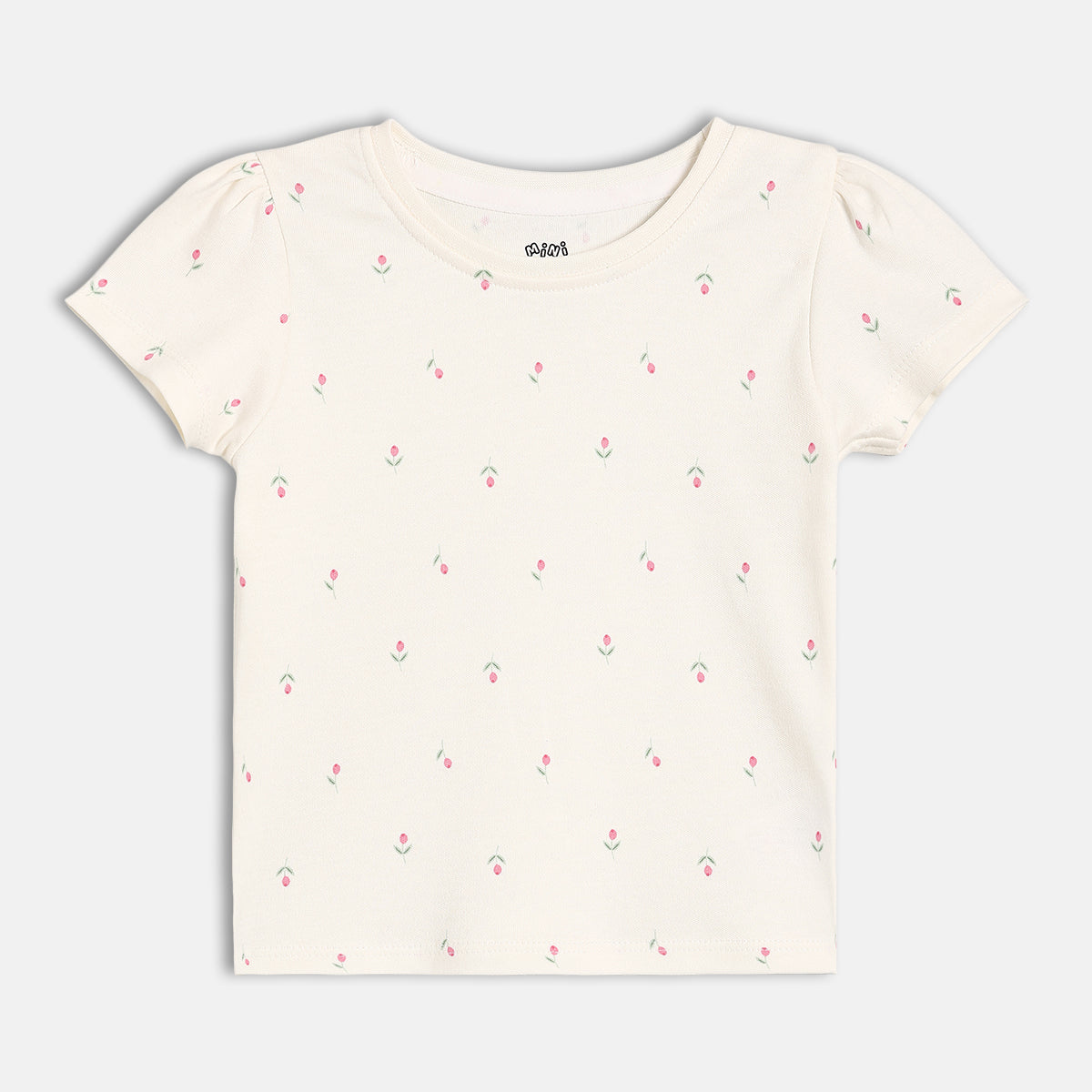 Baby Girls Printed Knit Top Pack of 2, Mint Green & Off White