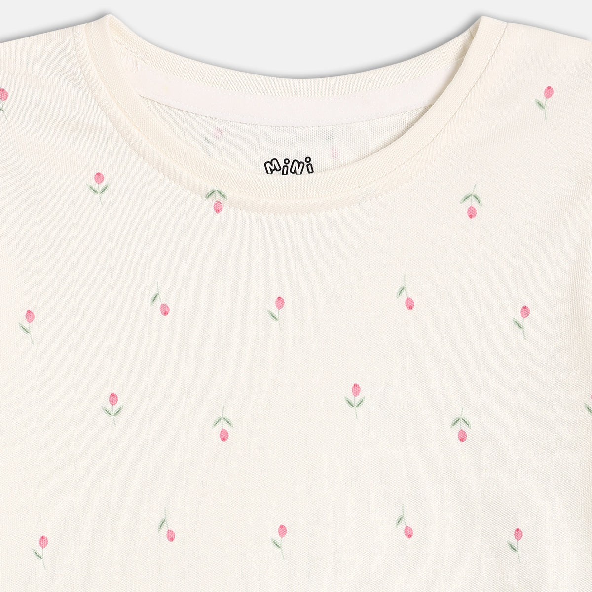 Baby Girls Printed Knit Top Pack of 2, Mint Green & Off White