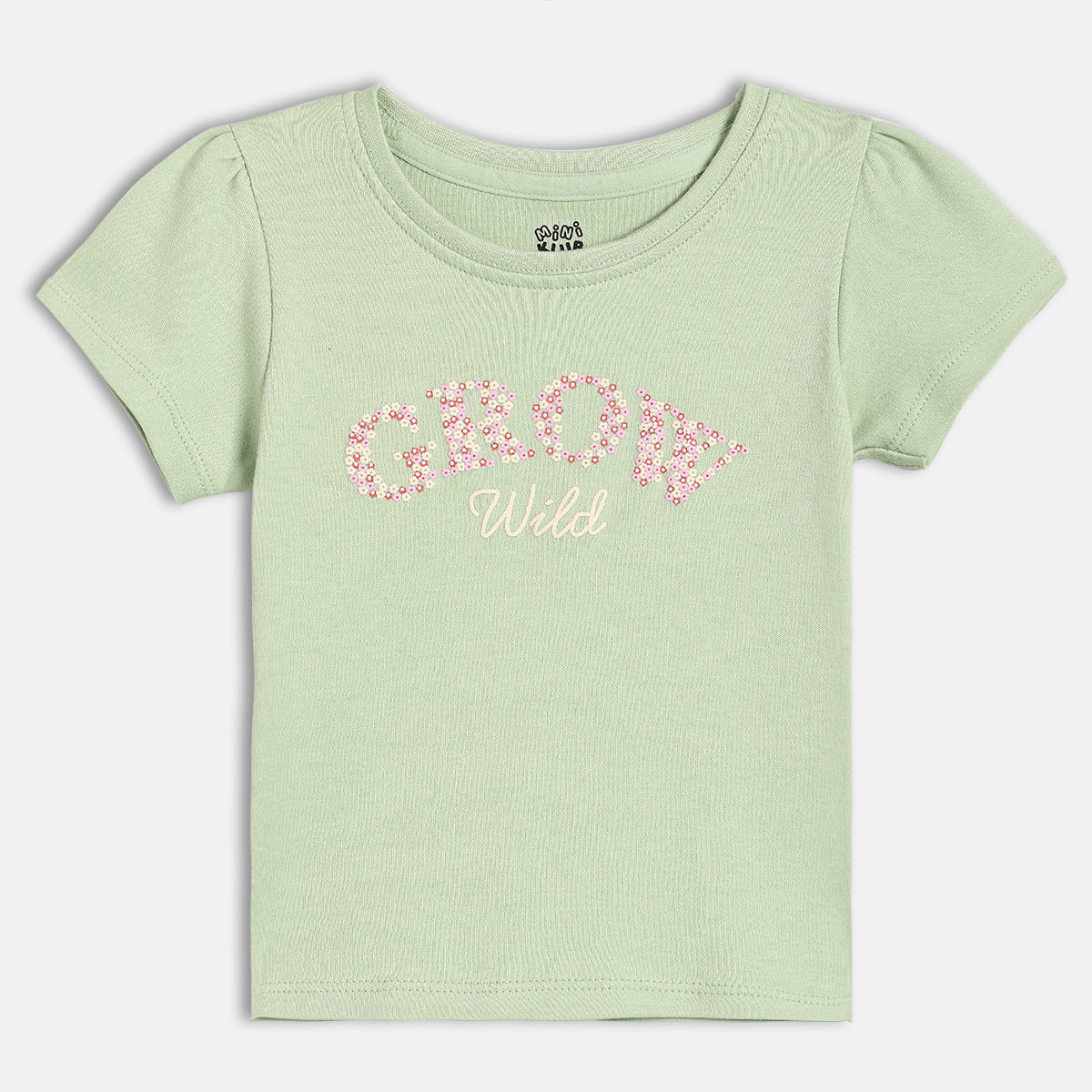 Baby Girls Printed Knit Top Pack of 2, Mint Green & Off White