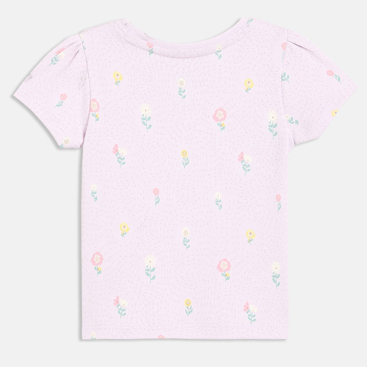 Baby Girls Printed Tops Pack Of 2, Pink And Light Lilac