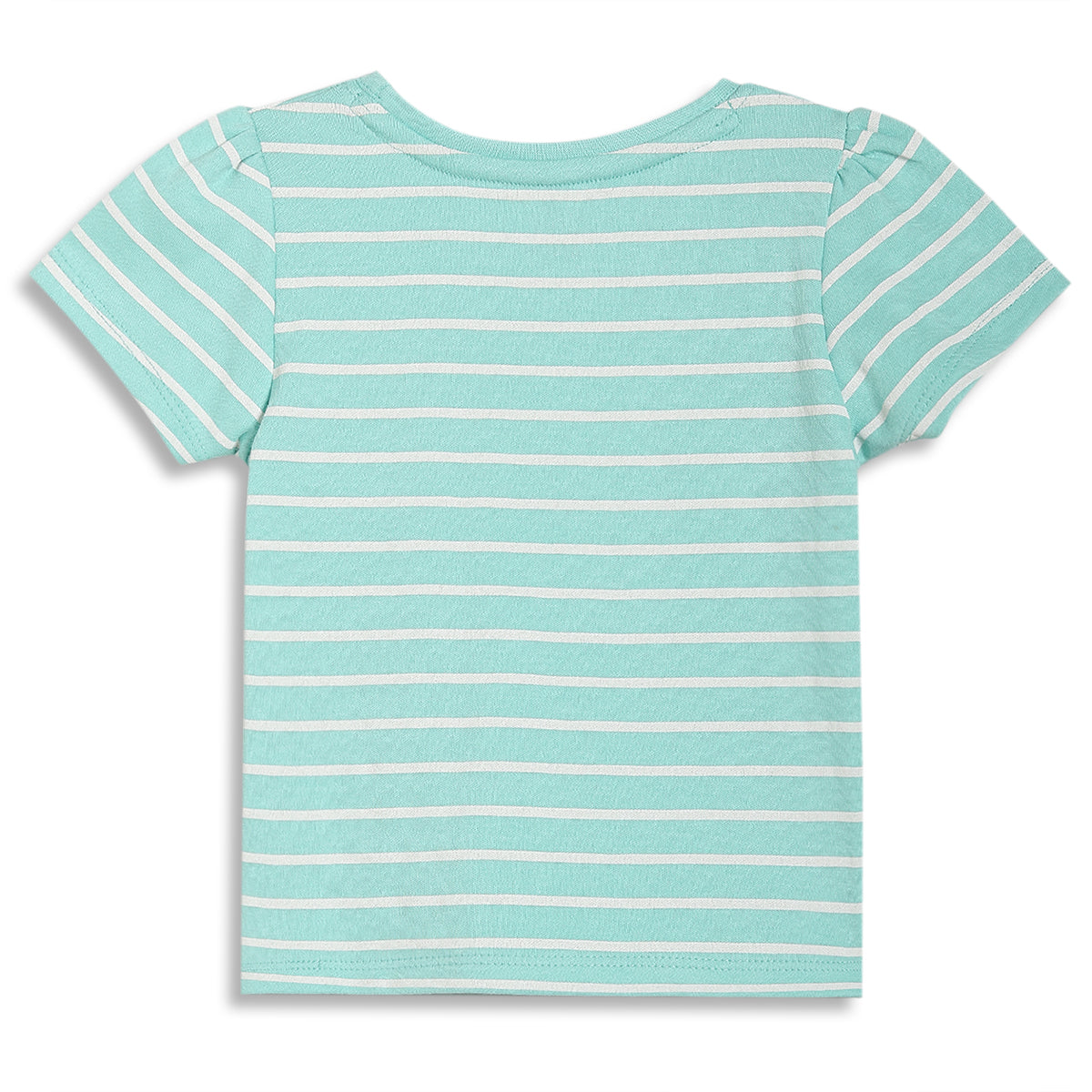 Baby Girls Striped and Cherry Print Knit Tops Pack of 2, Mint Green & Yellow