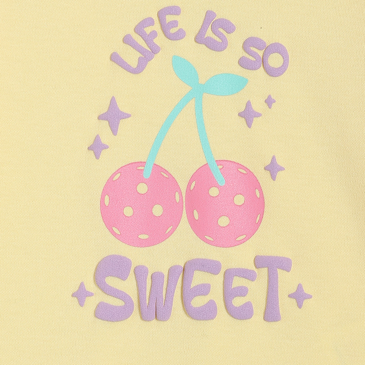 Baby Girls Striped and Cherry Print Knit Tops Pack of 2, Mint Green & Yellow