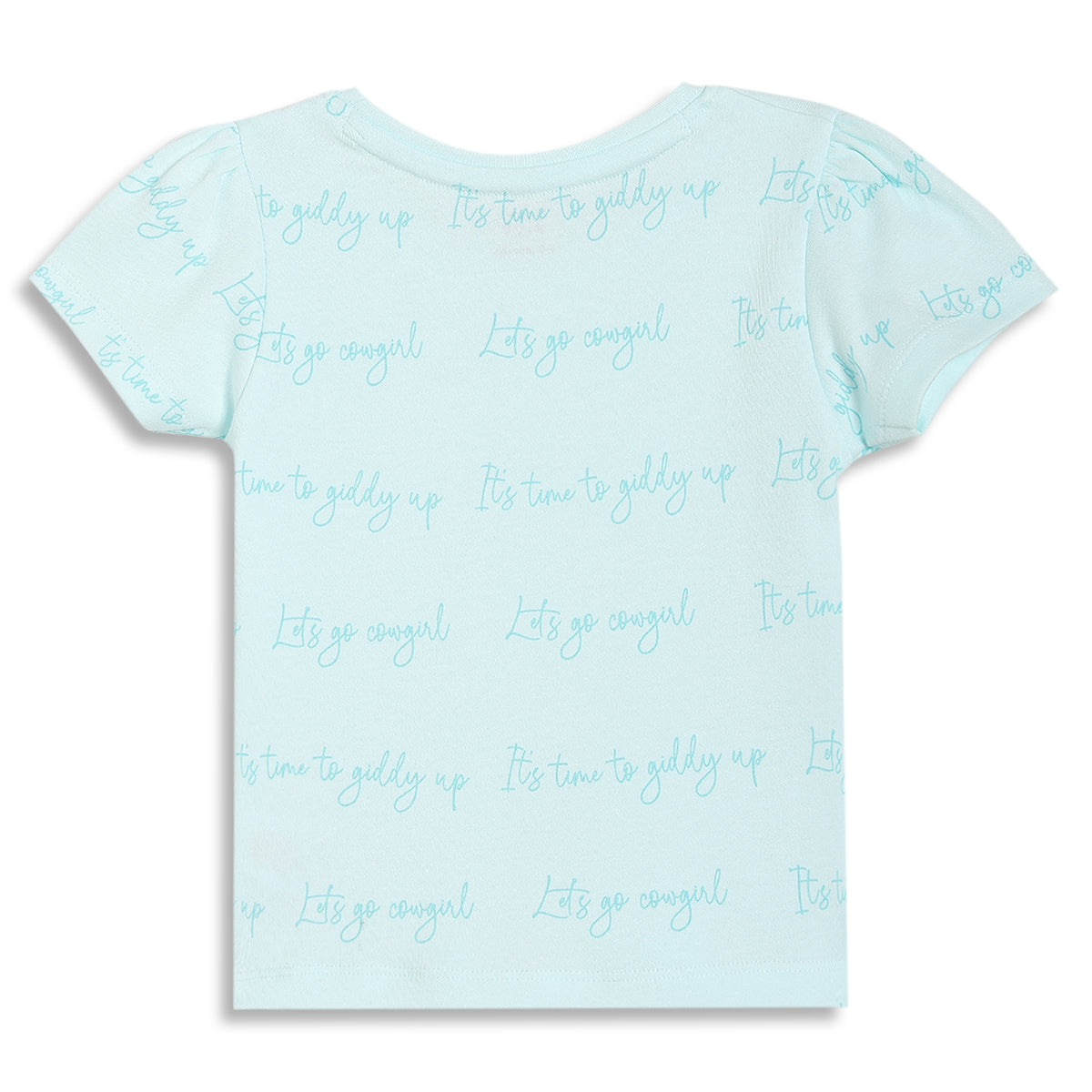 Baby Girls Unicorn Print Tops Pack of 2, Mint and Beige