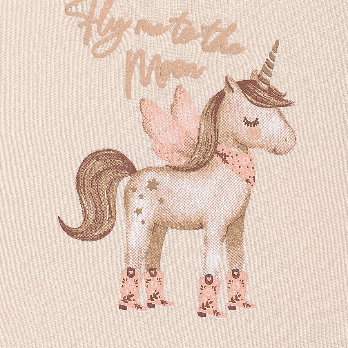 Baby Girls Unicorn Print Tops Pack of 2, Mint and Beige