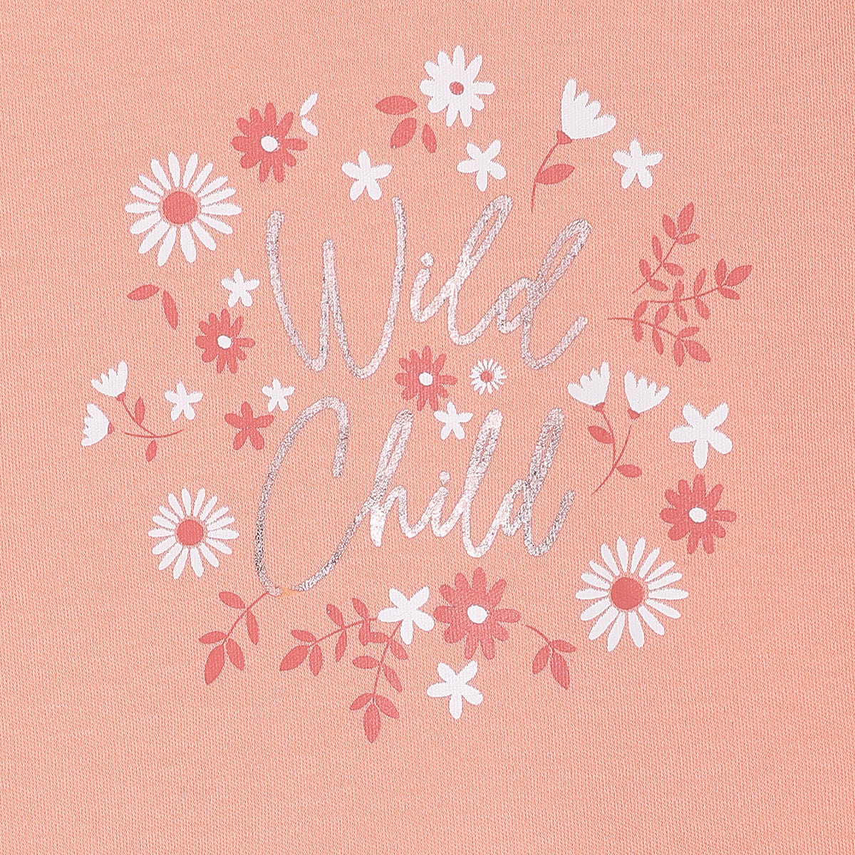 Baby Girls Polka Dot and Wild Child Print Tops Pack of 2, White and Peach