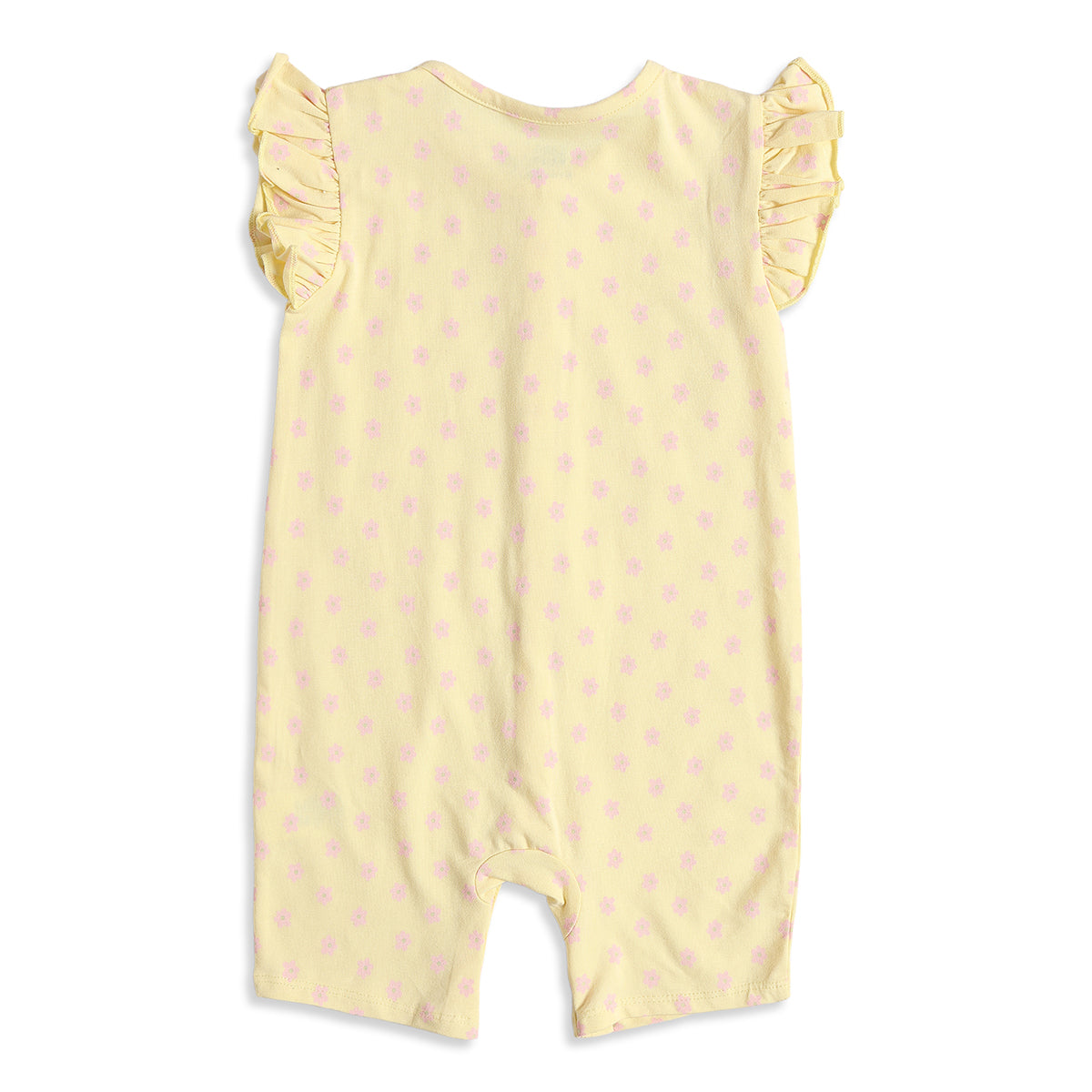 Baby Girls Pack of 2 Printed Cotton Rompers with Flutter Sleeves
