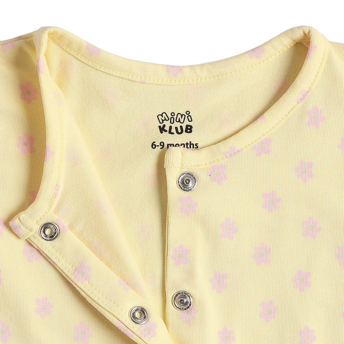Baby Girls Pack of 2 Printed Cotton Rompers with Flutter Sleeves