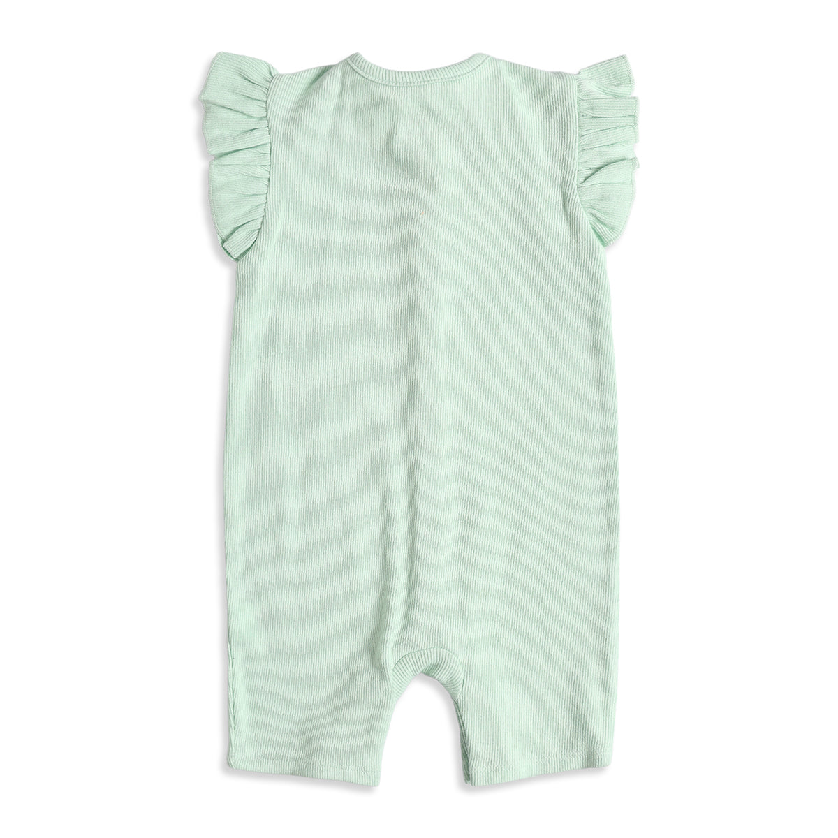 Baby Girls Pack of 2 Printed Cotton Rompers with Flutter Sleeves