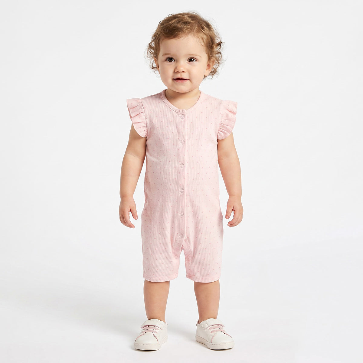 New Born And Baby Girls Romper Pack Of Two - Multi