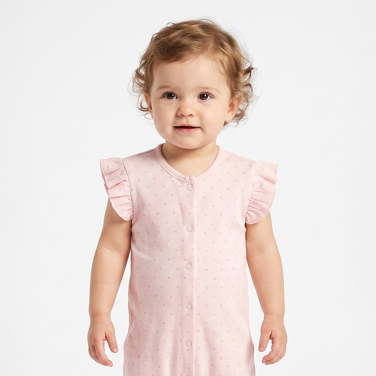 New Born And Baby Girls Romper Pack Of Two - Multi