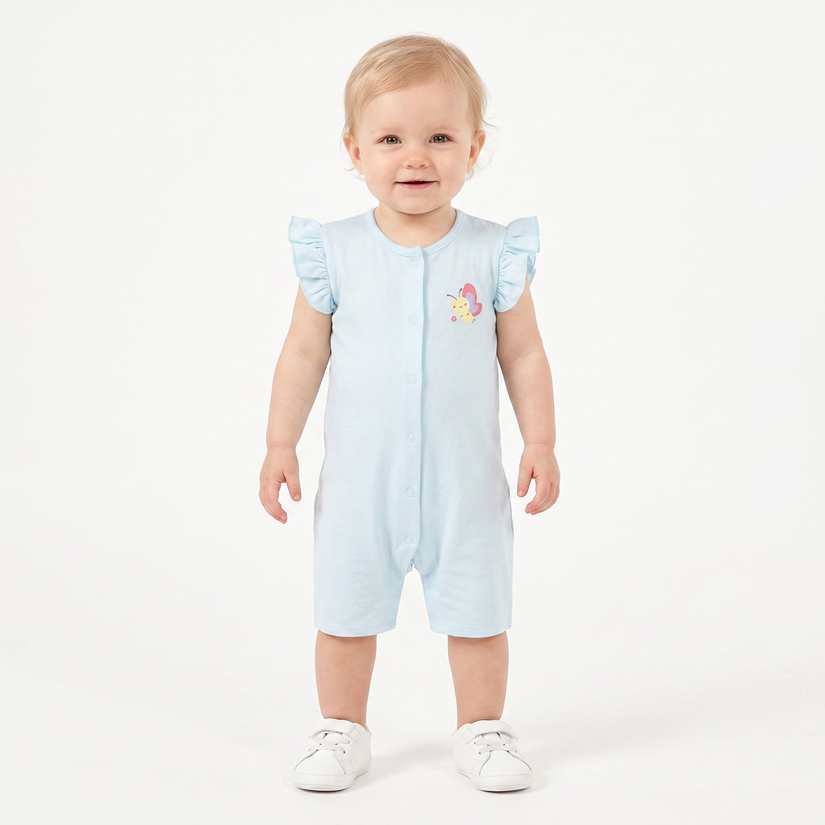 New Born And Baby Girls Romper Pack Of Two - Multi