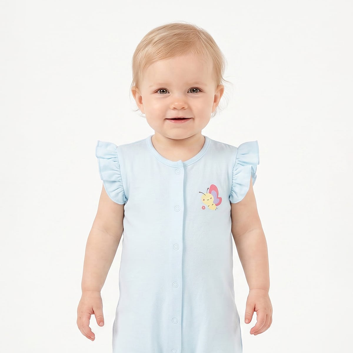 New Born And Baby Girls Romper Pack Of Two - Multi