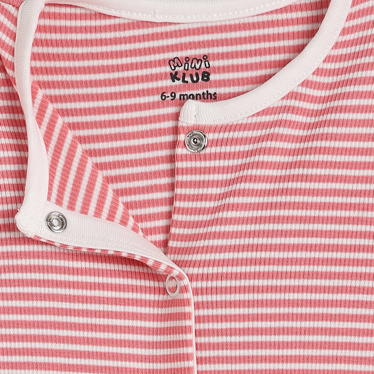 Baby Girls Pink And Coral Cotton Printed Rompers Pack Of 2 Regular Fit Casual Wear