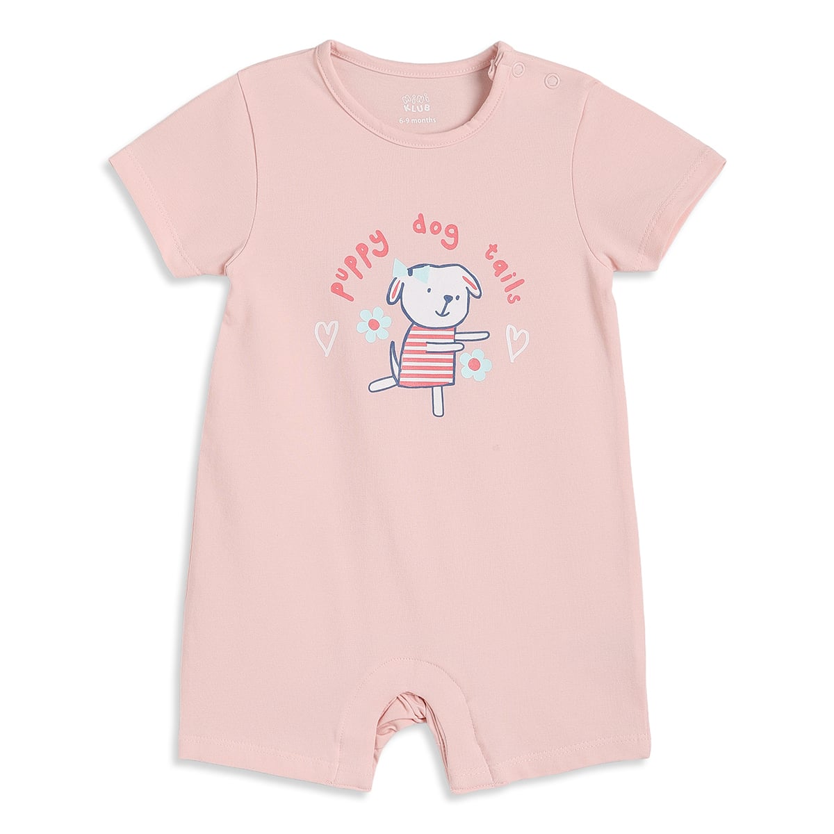 Baby Girls Pink And Coral Cotton Printed Rompers Pack Of 2 Regular Fit Casual Wear