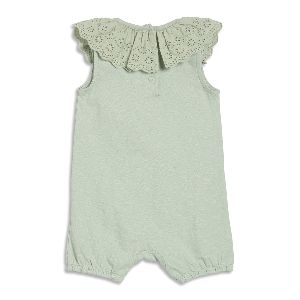 Baby Girls Duck Applique Romper with Headband, Light Green
