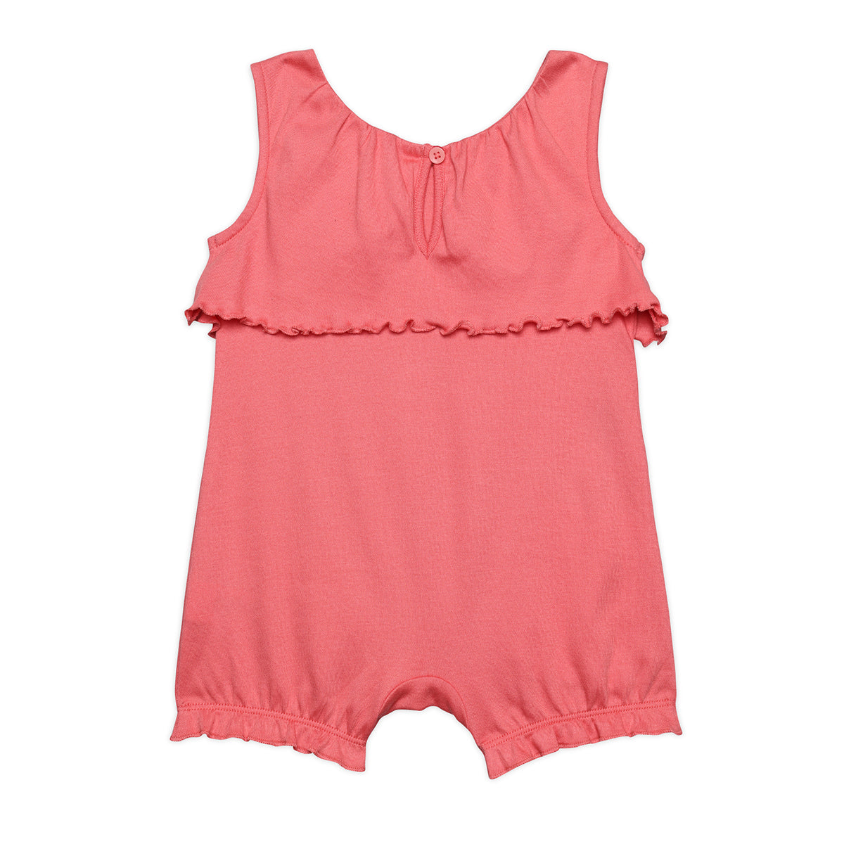 Baby Girls Text Embroidered Romper With Cap, Pink