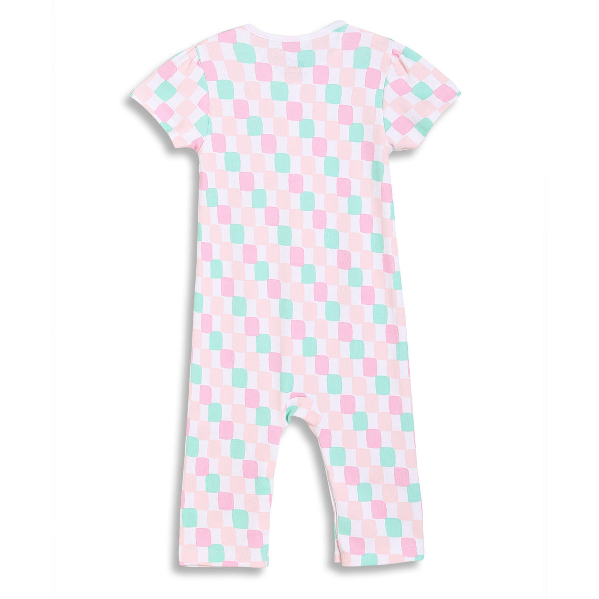 Baby Girls Typography Print and Check Pattern Rompers Pack of 2, Yellow and White