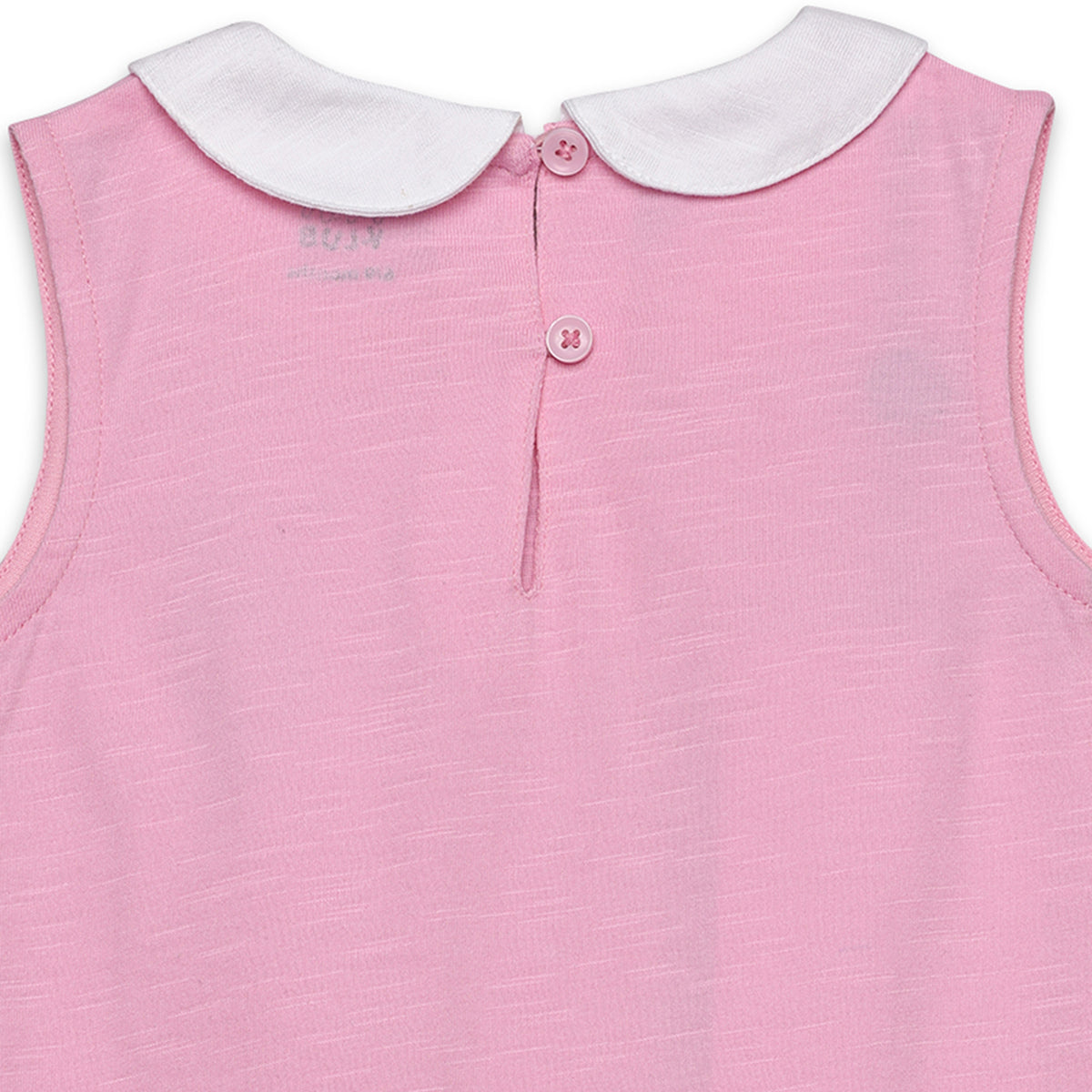 Baby Girls Floral Embroidered Romper, Pink