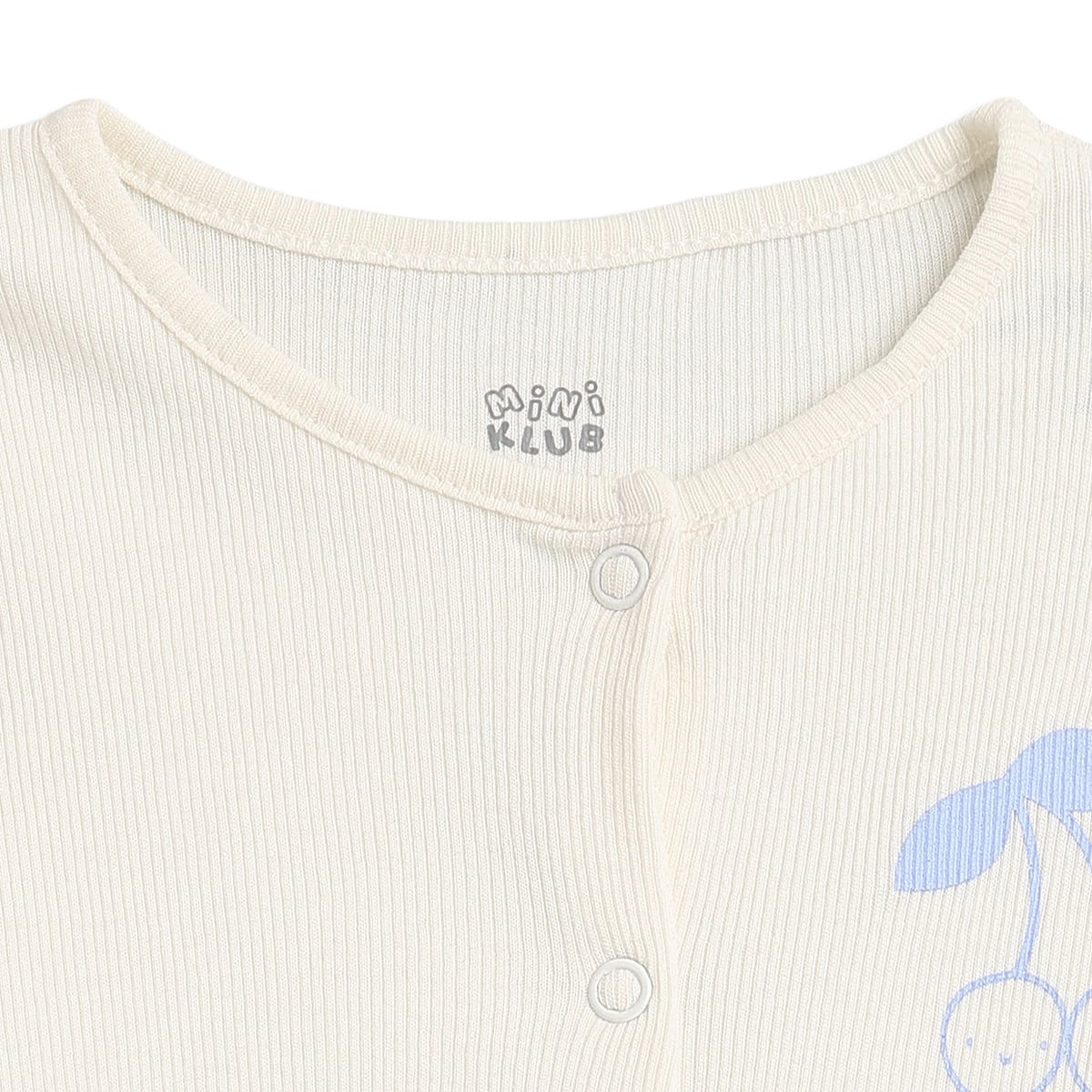 Baby Girls Blue & Cream Cotton Full Sleeves Sleepsuit Pack of 2 Regular Fit Casual Baby Sleepsuits