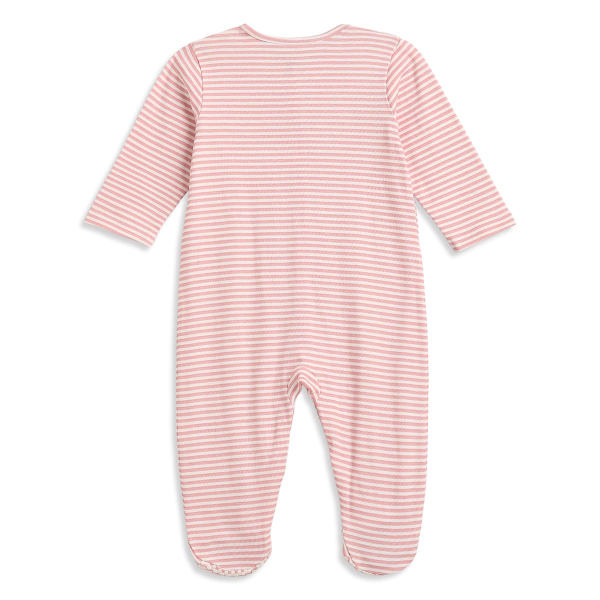 Baby Girls Pink & Peach Cotton Full Sleeves Sleepsuit Pack of 2 Regular Fit Casual Baby Sleepsuits