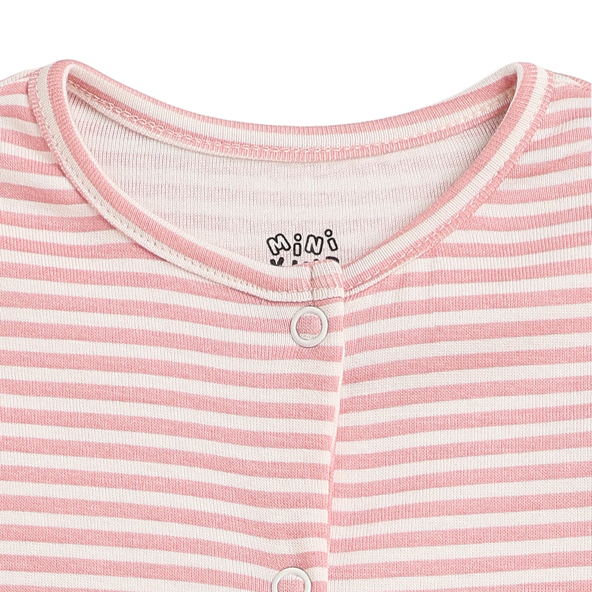 Baby Girls Pink & Peach Cotton Full Sleeves Sleepsuit Pack of 2 Regular Fit Casual Baby Sleepsuits