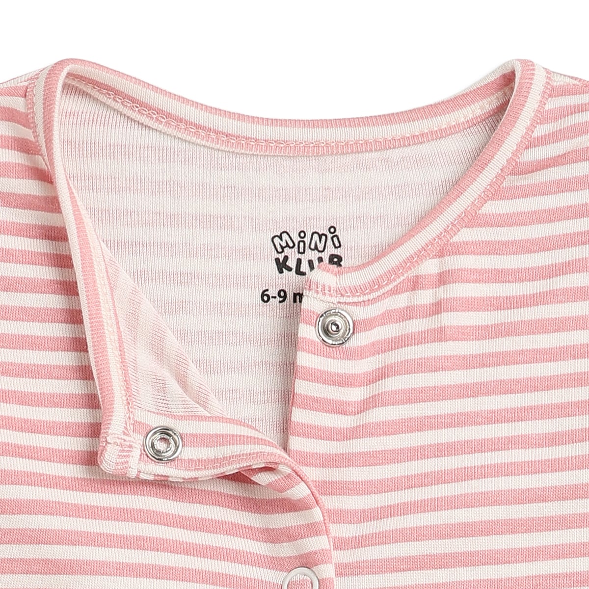 Baby Girls Pink & Peach Cotton Full Sleeves Sleepsuit Pack of 2 Regular Fit Casual Baby Sleepsuits