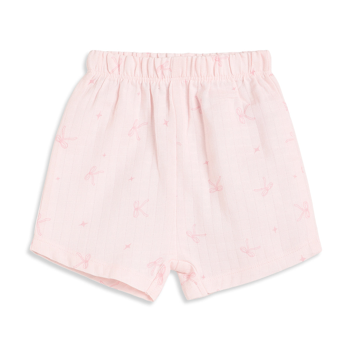 Baby Girls Pink & Cream Cotton Printed Shorts Pack of 2 Regular Fit Casual Wear