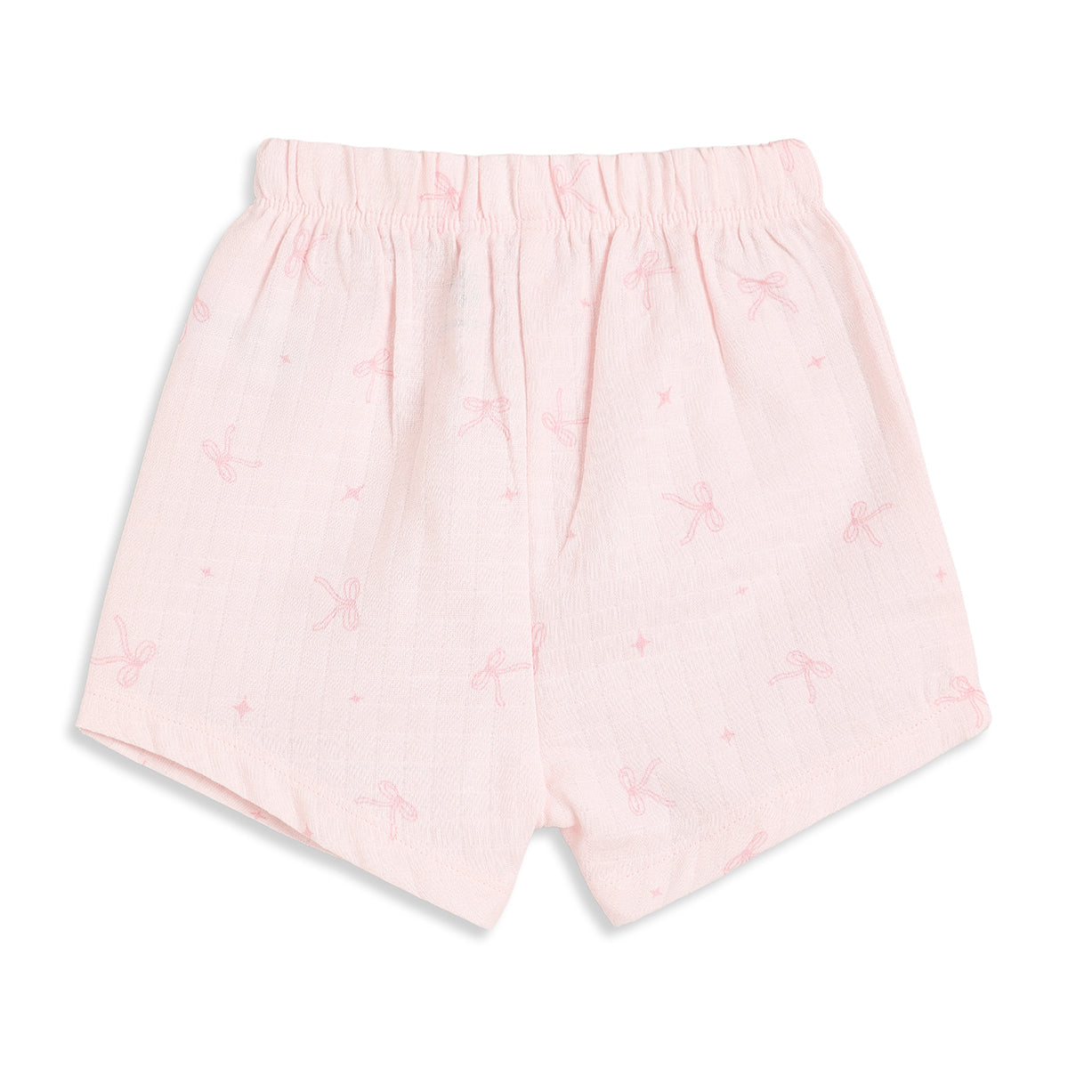 Baby Girls Pink & Cream Cotton Printed Shorts Pack of 2 Regular Fit Casual Wear