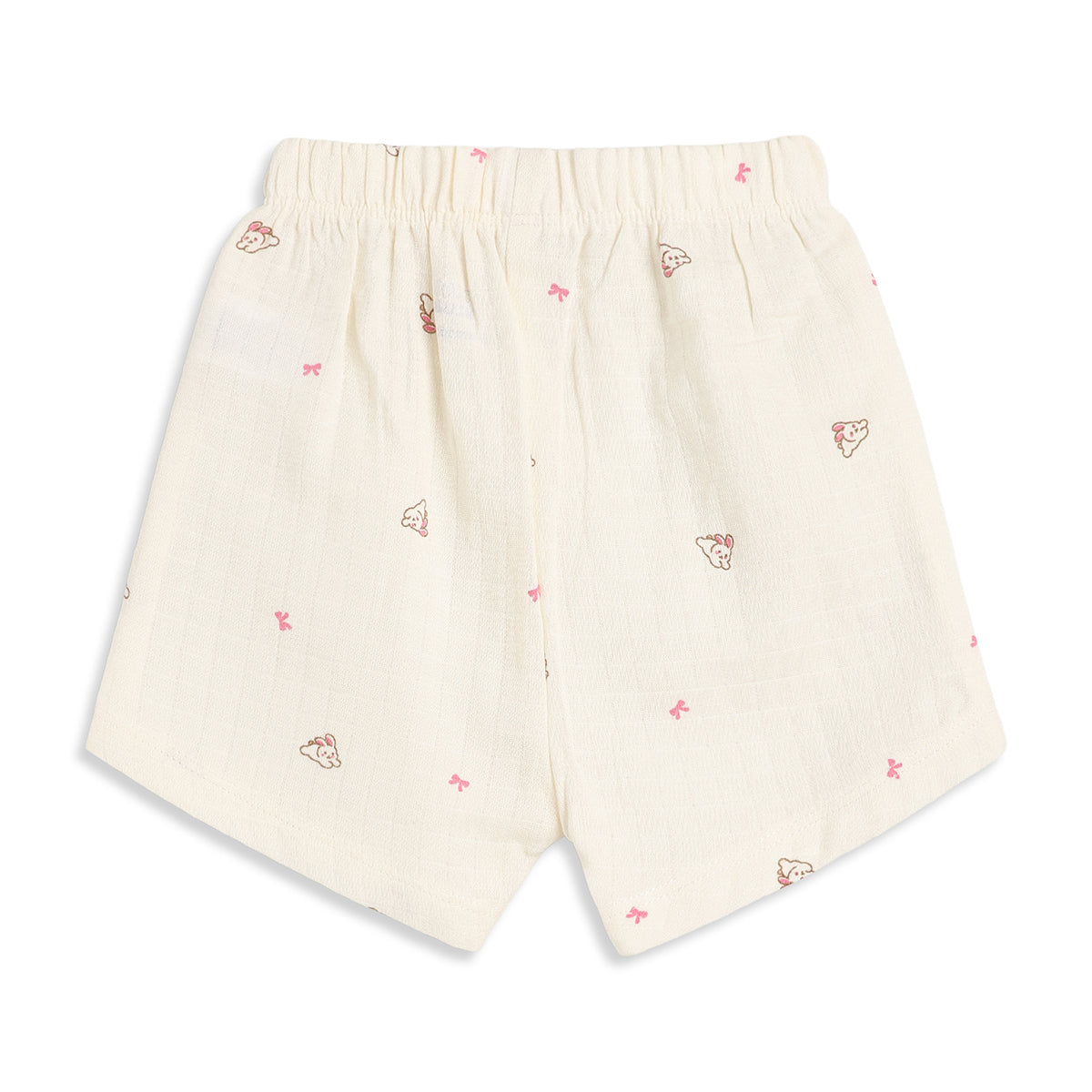 Baby Girls Pink & Cream Cotton Printed Shorts Pack of 2 Regular Fit Casual Wear