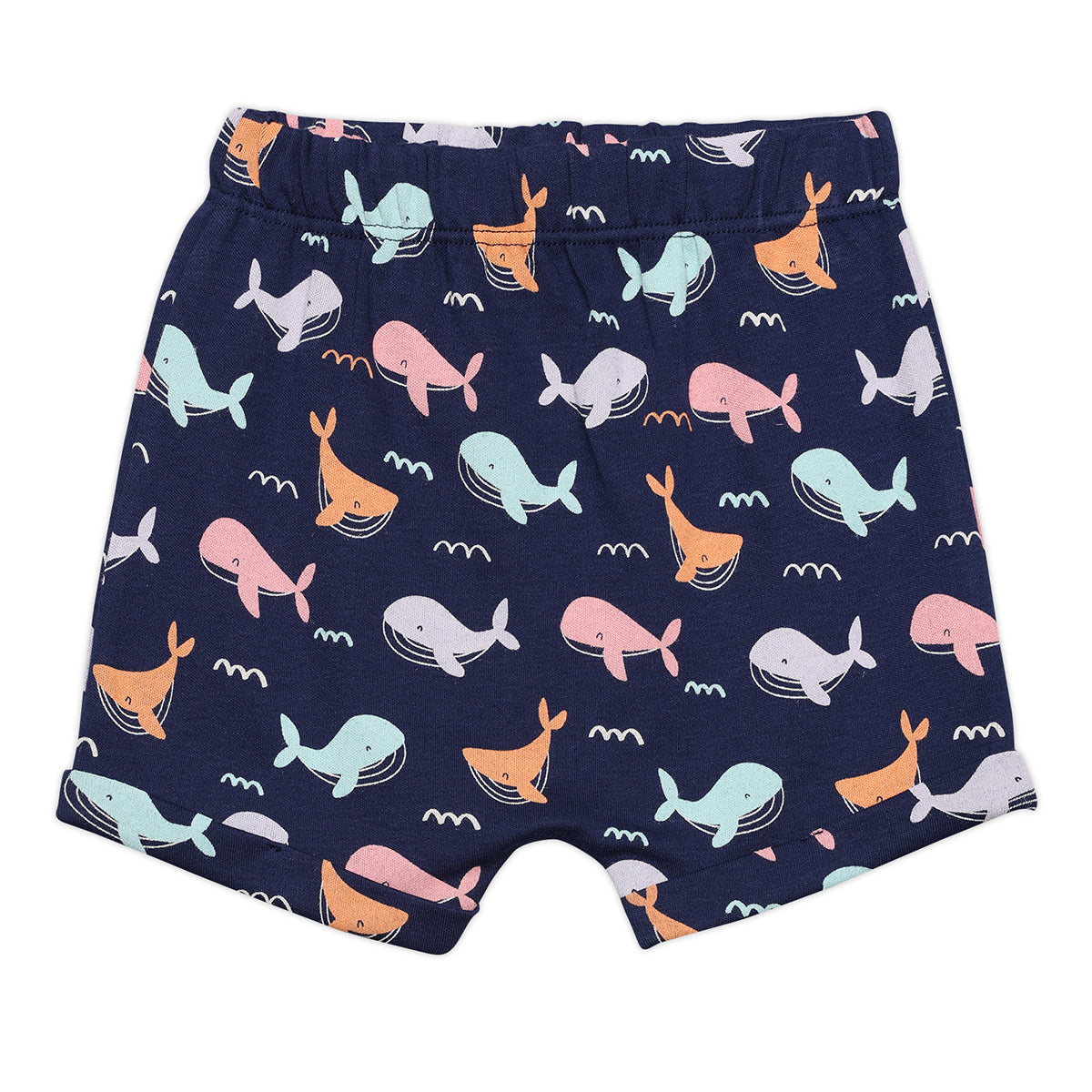 Baby Girls Sea Life Printed Shorts Pack Of 2, Multicolor