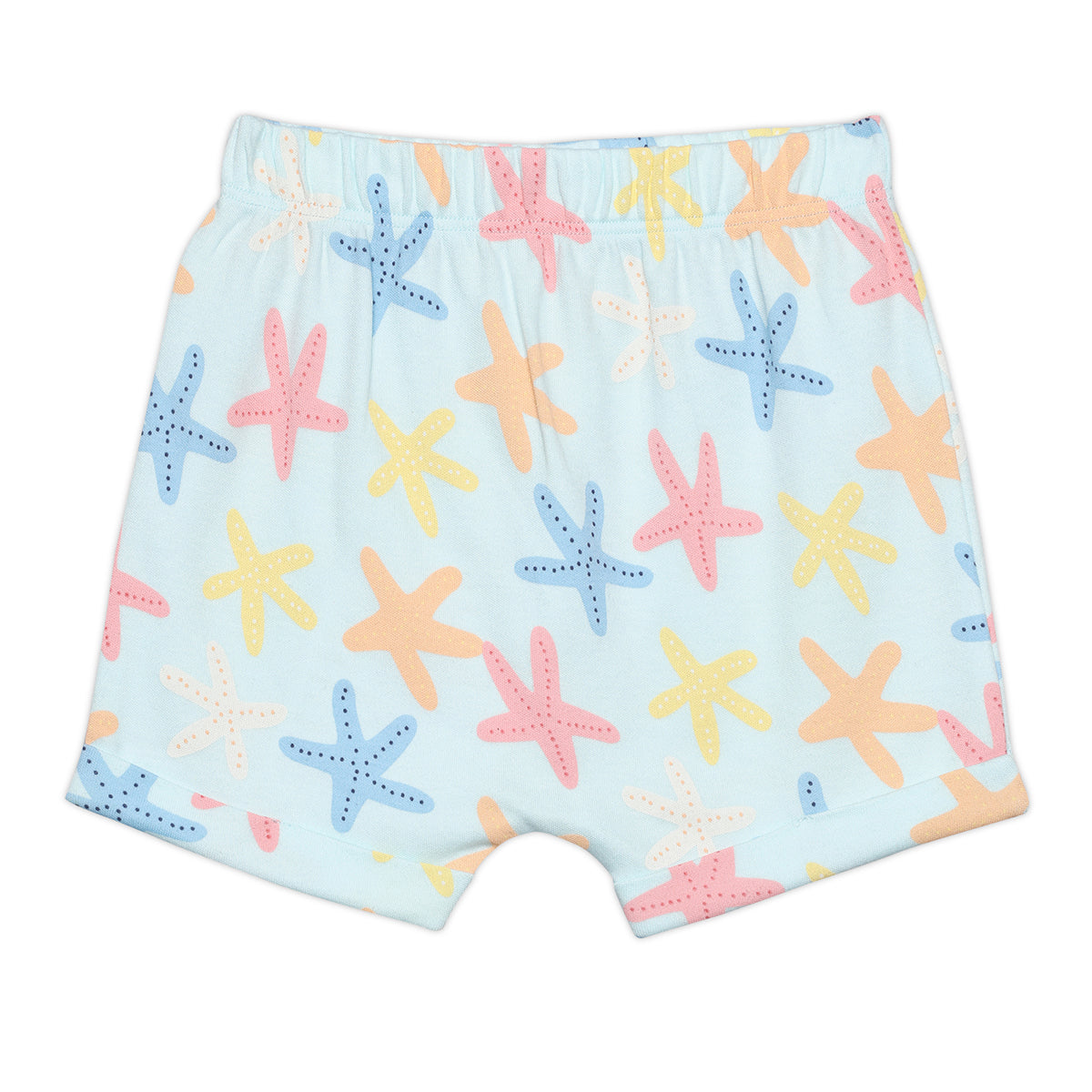 Baby Girls Sea Life Printed Shorts Pack Of 2, Multicolor
