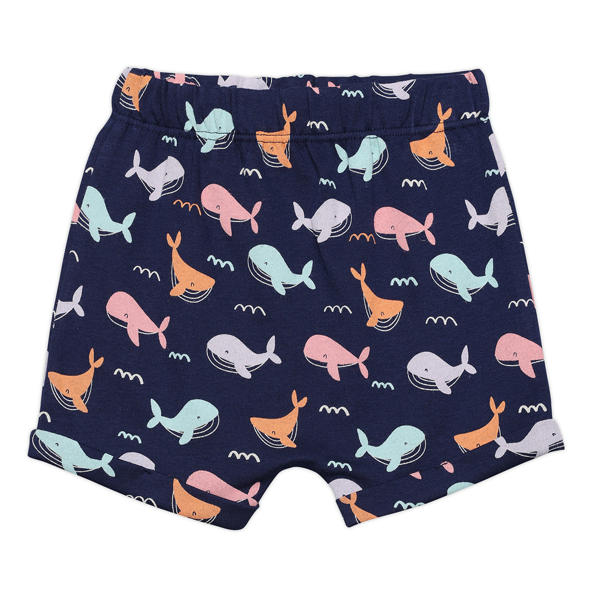 Baby Girls Sea Life Printed Shorts Pack Of 2, Multicolor