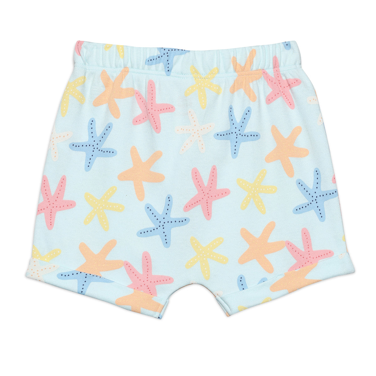 Baby Girls Sea Life Printed Shorts Pack Of 2, Multicolor