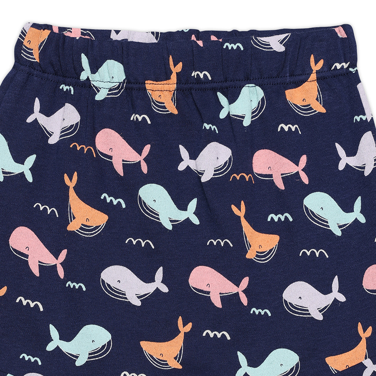 Baby Girls Sea Life Printed Shorts Pack Of 2, Multicolor