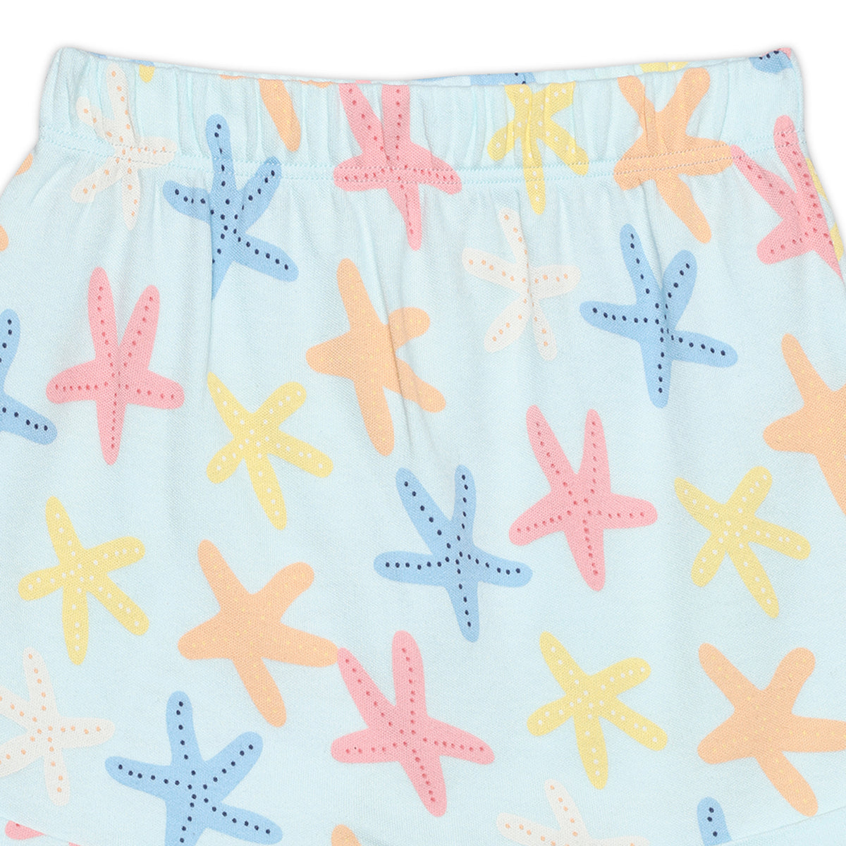 Baby Girls Sea Life Printed Shorts Pack Of 2, Multicolor