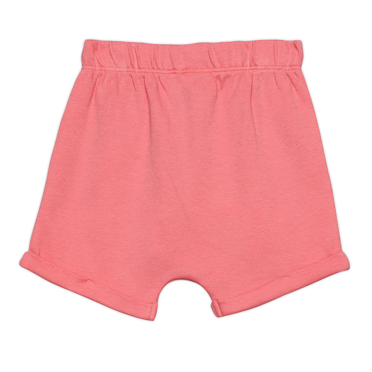 Baby Girls Solid And Sea Life Printed Shorts Pack Of 2, Multicolor