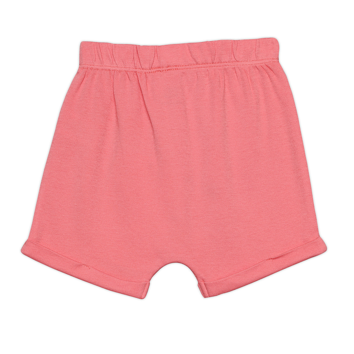 Baby Girls Solid And Sea Life Printed Shorts Pack Of 2, Multicolor