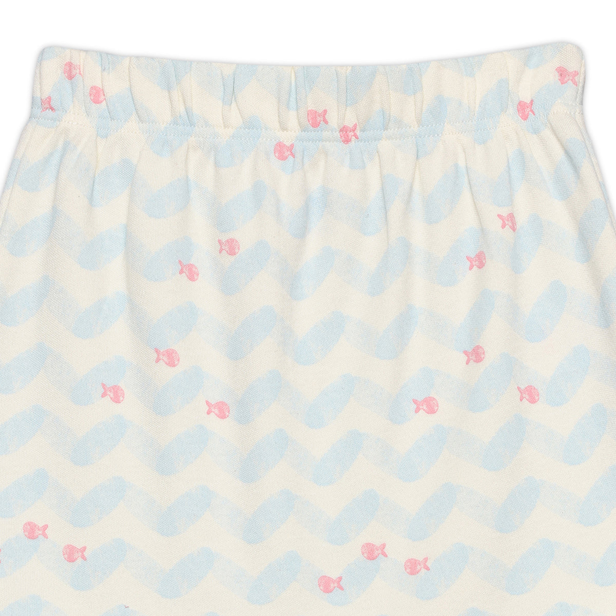 Baby Girls Solid And Sea Life Printed Shorts Pack Of 2, Multicolor