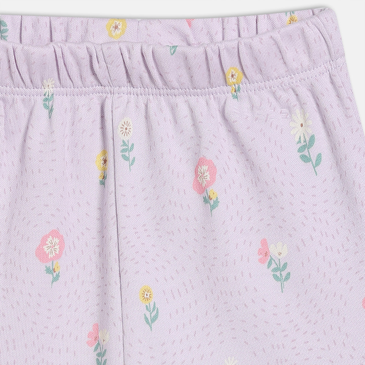 Baby Girls Floral Print Shorts Pack of 2, Purple & Pink